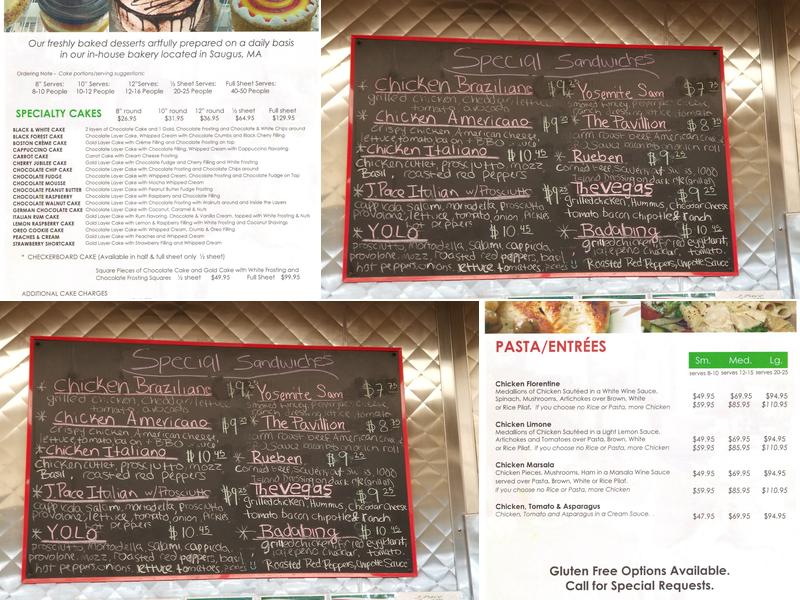 J. Pace & Son Menu
