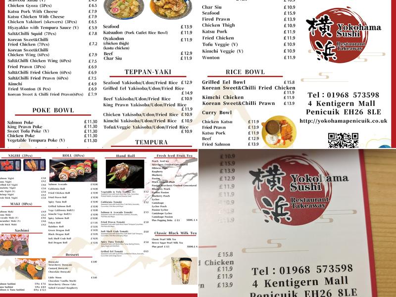 Yokohama Sushi Menu