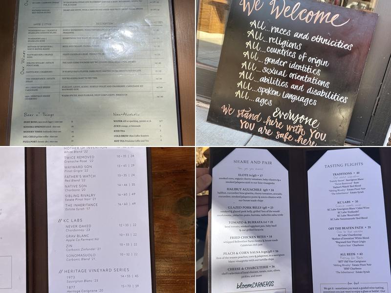 Kivelstadt Cellars & WineGarden Menu