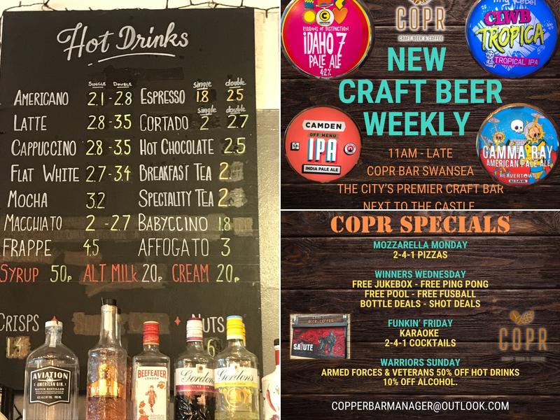 Copper / Copr Bar Menu