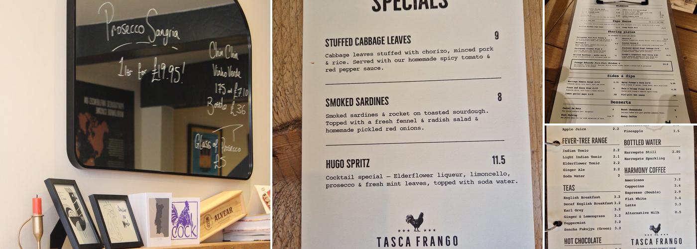 Tasca Frango Menu