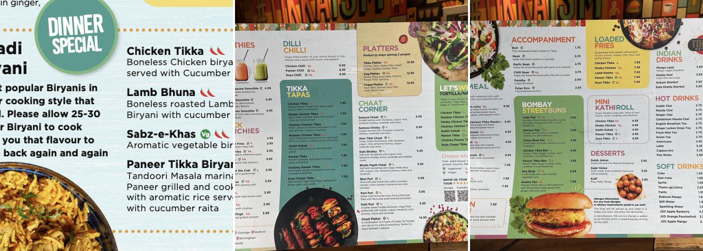 Tikka Nation Menu