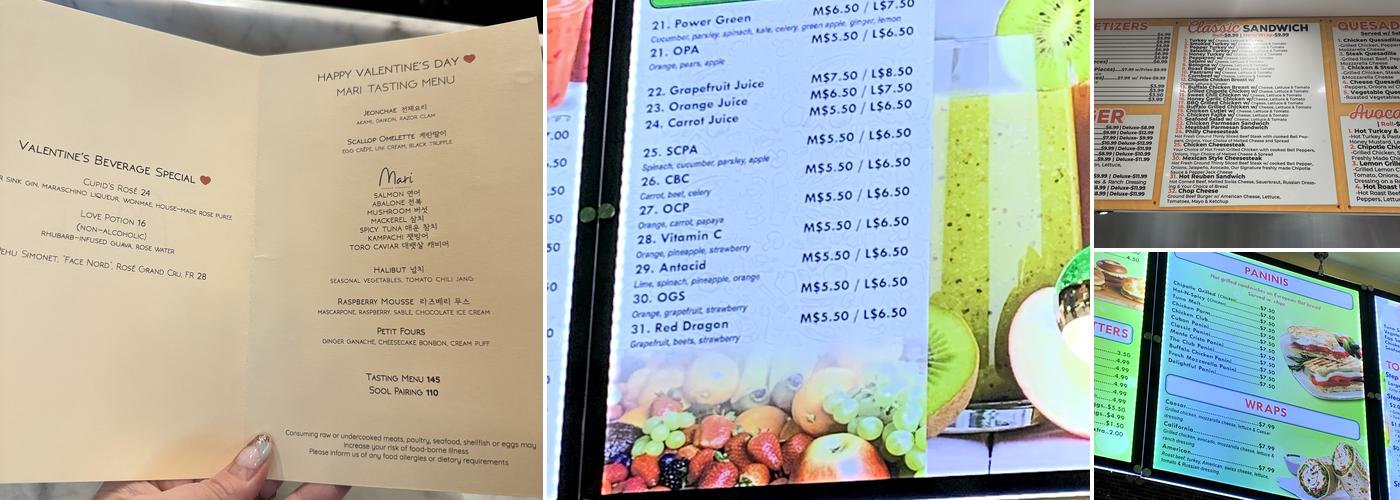 Clinton Fruit Market Menu