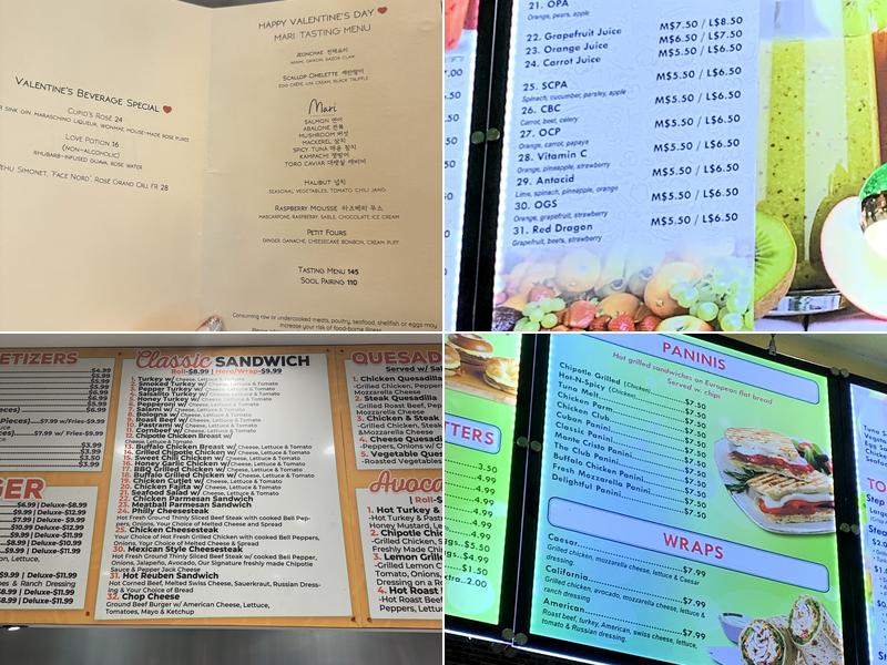 Clinton Fruit Market Menu