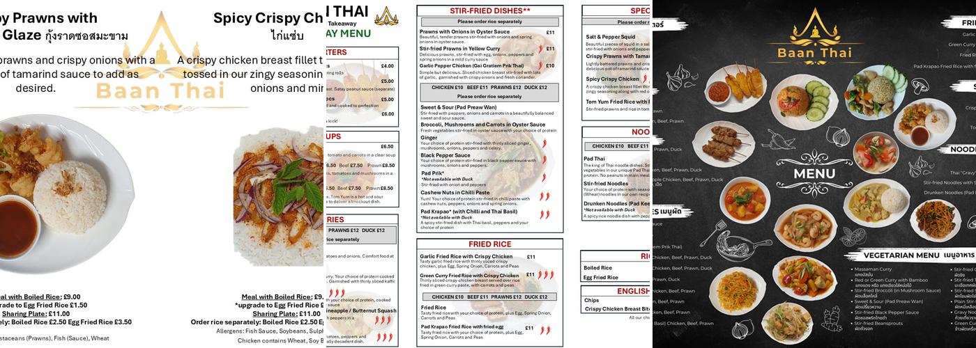 Baan Thai Menu