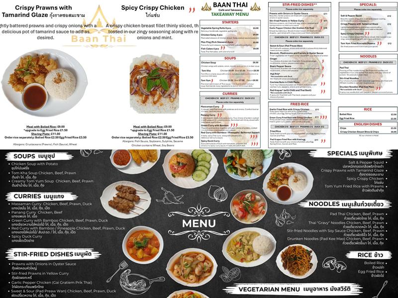 Baan Thai Menu