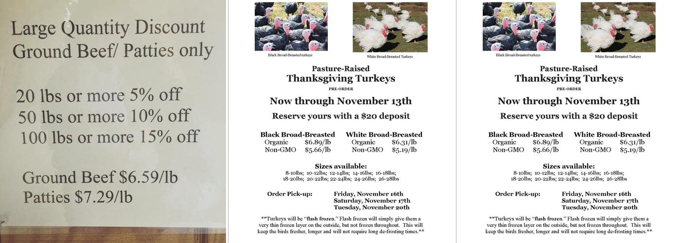 Danda Farms Menu