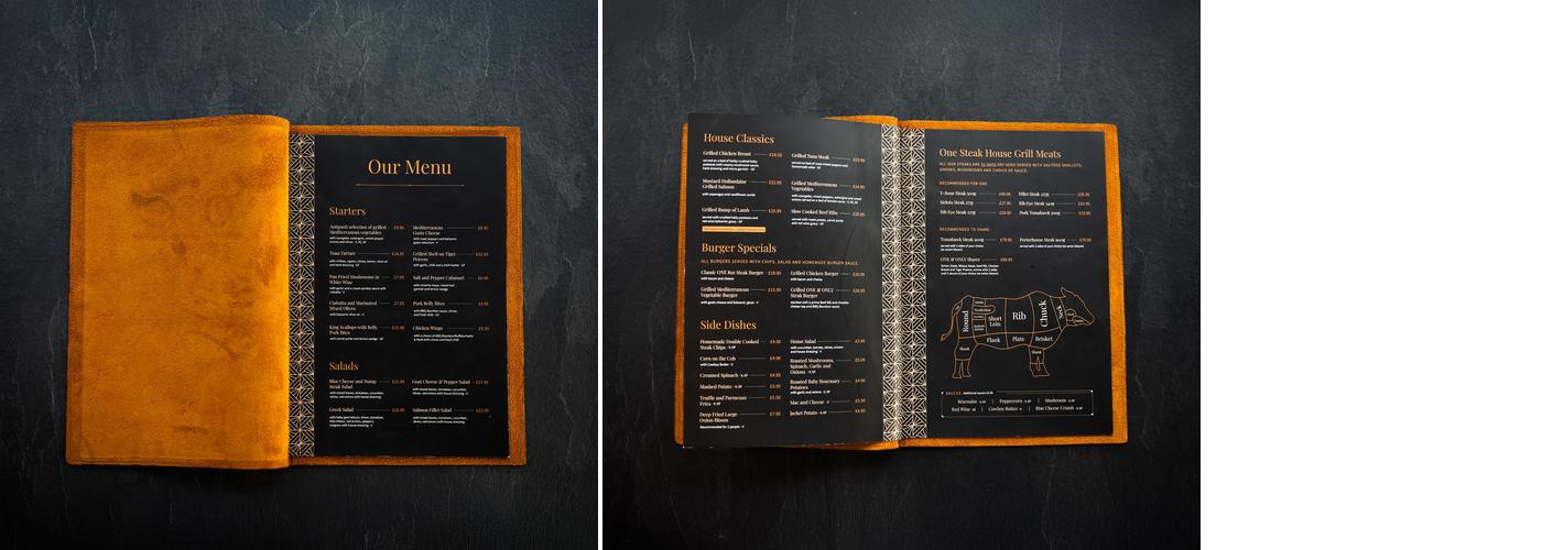 One Steakhouse & Lounge Menu