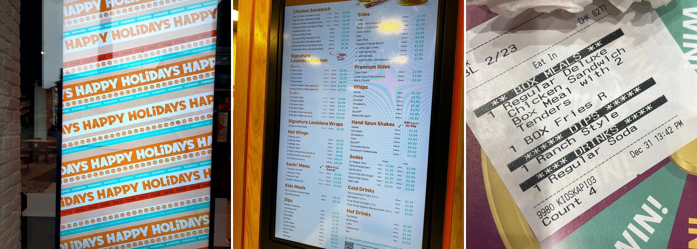Popeyes Louisiana Chicken Menu