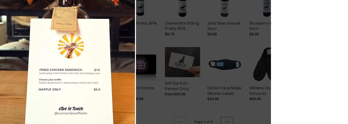 Black Lab Brewing Menu