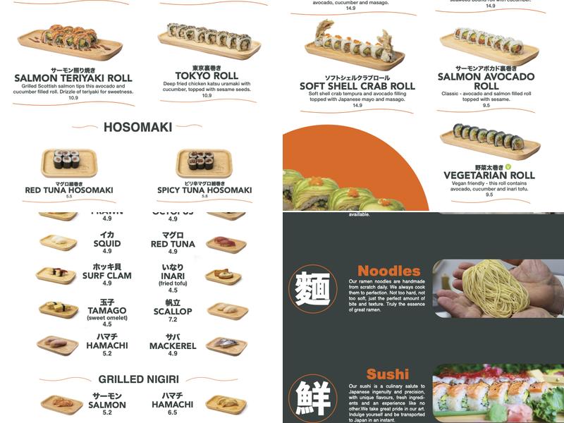 Maki & Ramen Menu