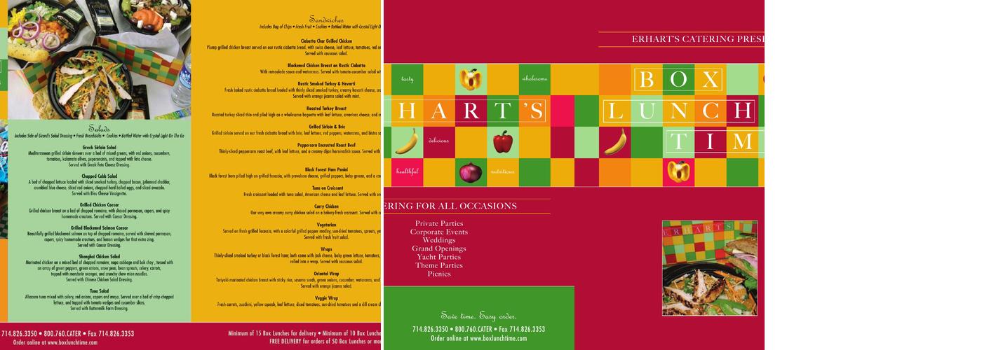 Erhart's Catering Menu