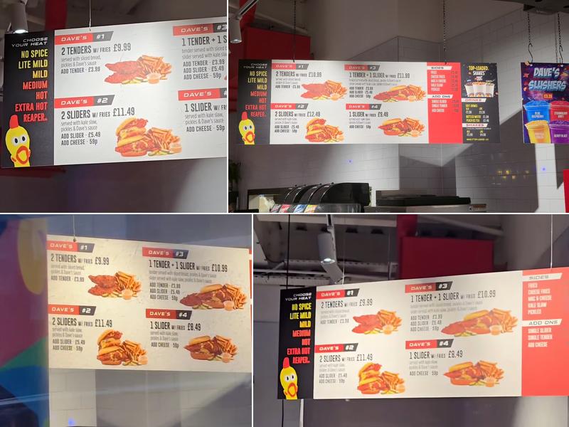 Dave's Hot Chicken Menu