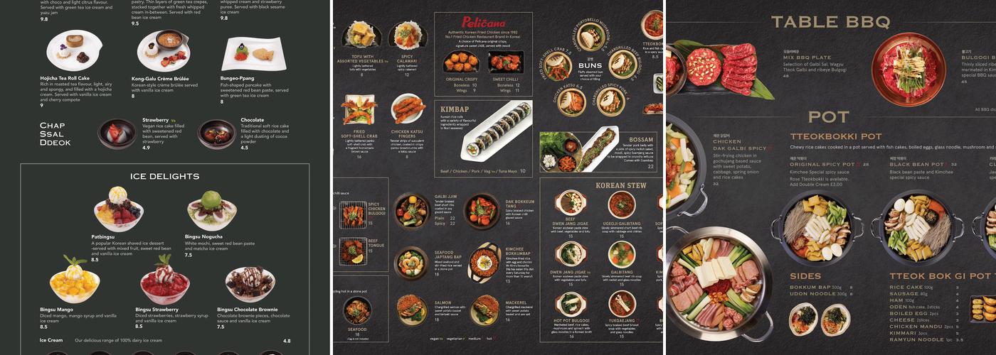 Kimchee Restaurant & Bar Menu