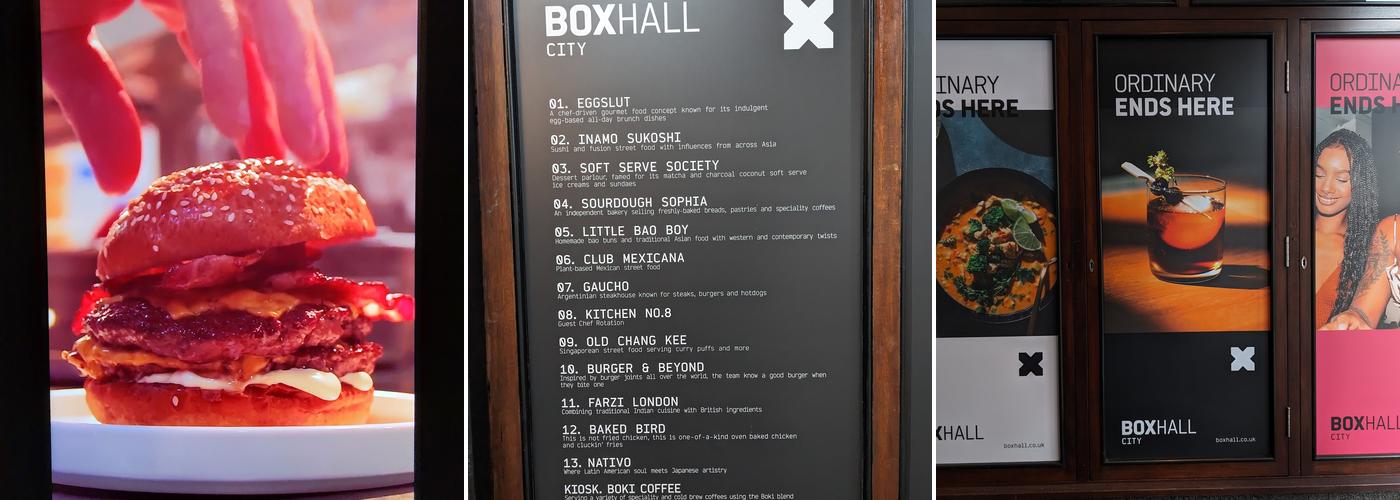 BOXHALL City Menu