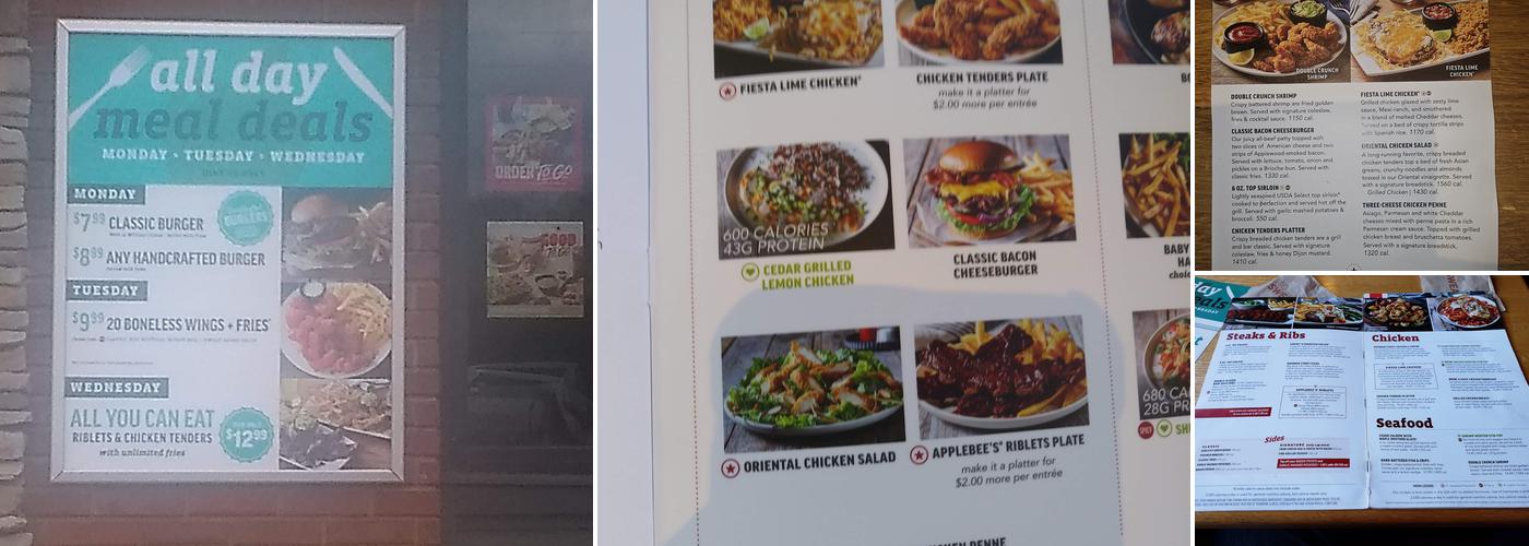 Applebee's Grill + Bar Menu