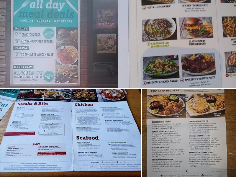 Applebee's Grill + Bar Menu