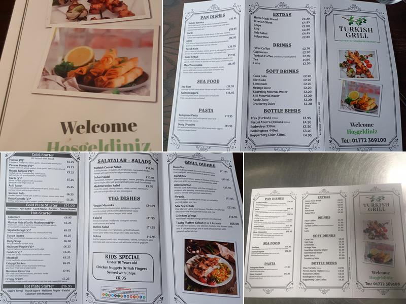 Turkish Grill Menu