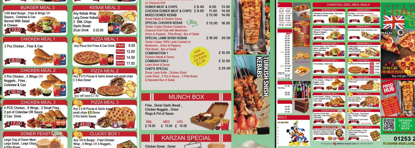 Charcoal grill FY4 4as best Turkish food Menu