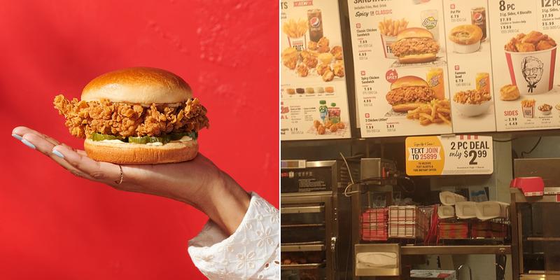 KFC Menu
