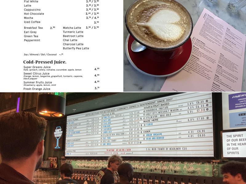 Grind at Waterloo Menu