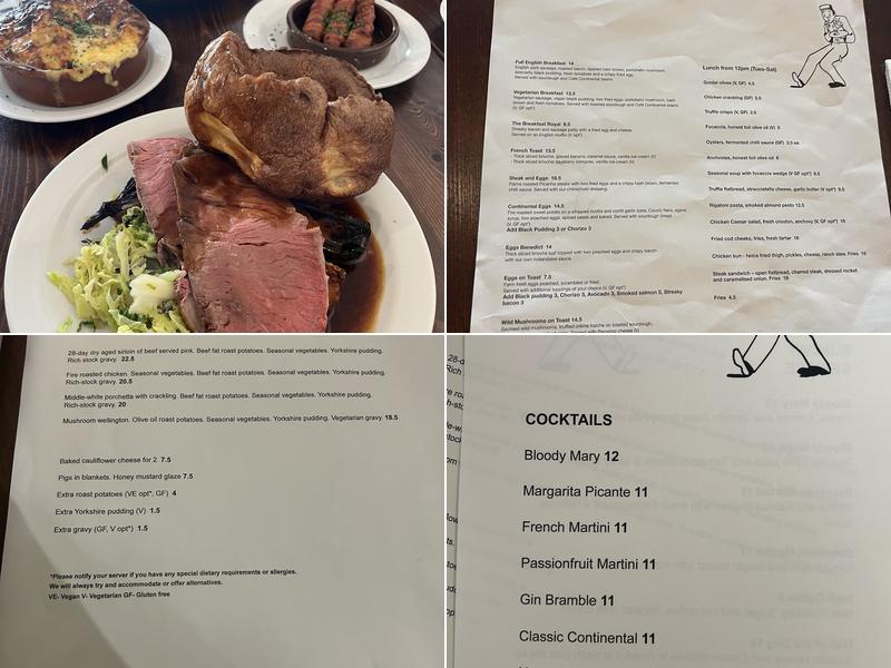 Cafe Continental Menu