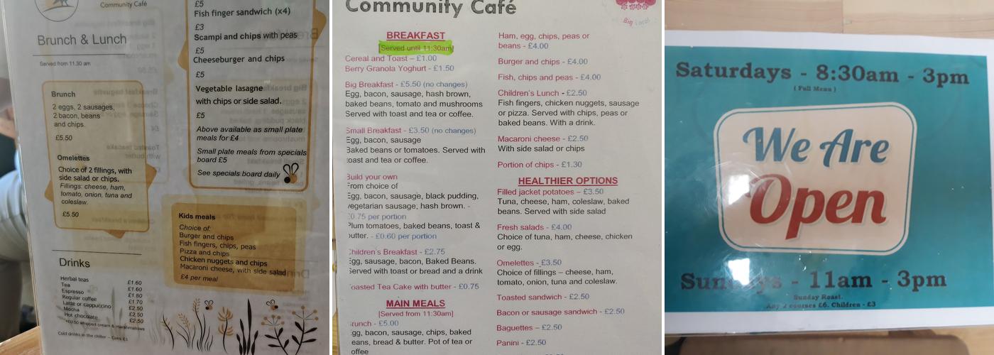 WestRaven Community Cafe Menu