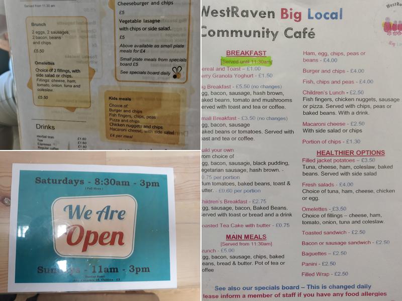 WestRaven Community Cafe Menu