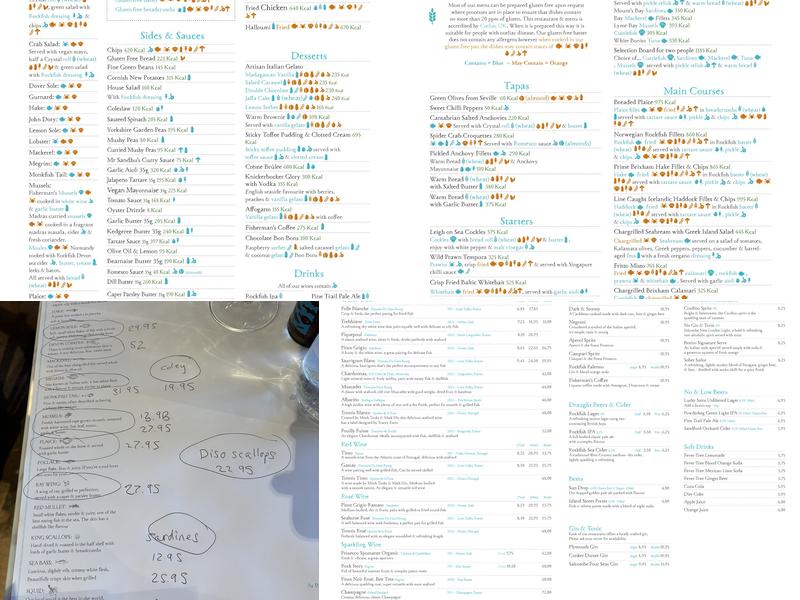 Rockfish salcombe Menu