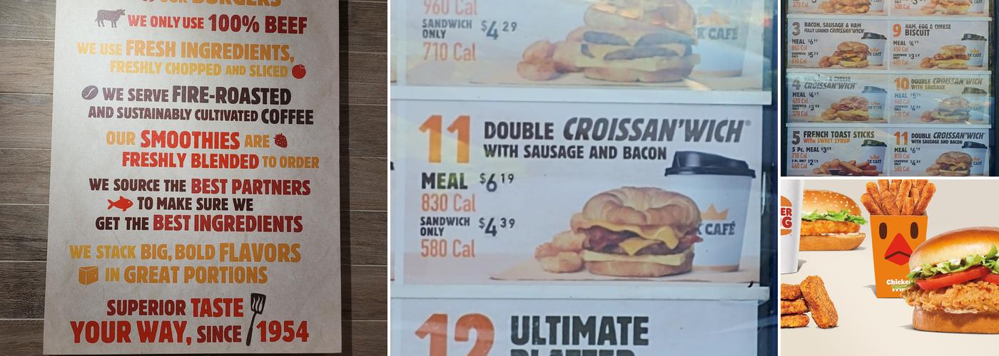 Burger King Menu