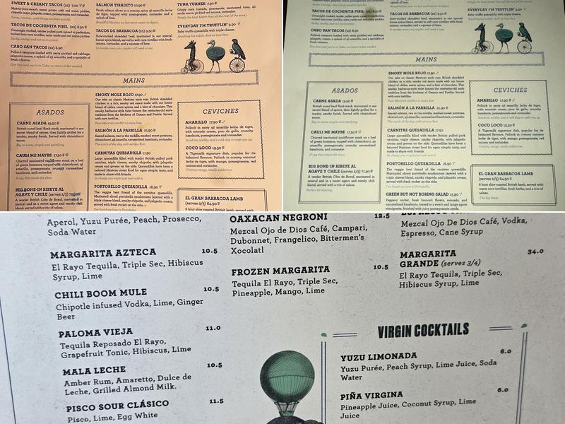 Tigermilk Menu