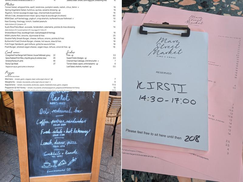Mare Street Market Kings Cross Menu