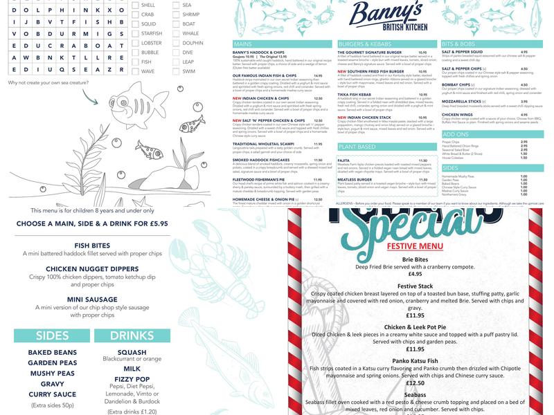 Boundary Outlet Colne Menu