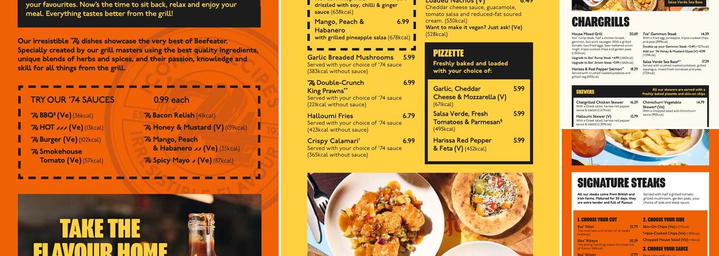 The Gifford Beefeater Menu