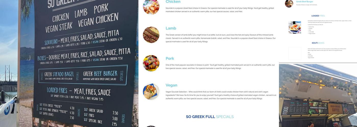 So Greek Full Menu