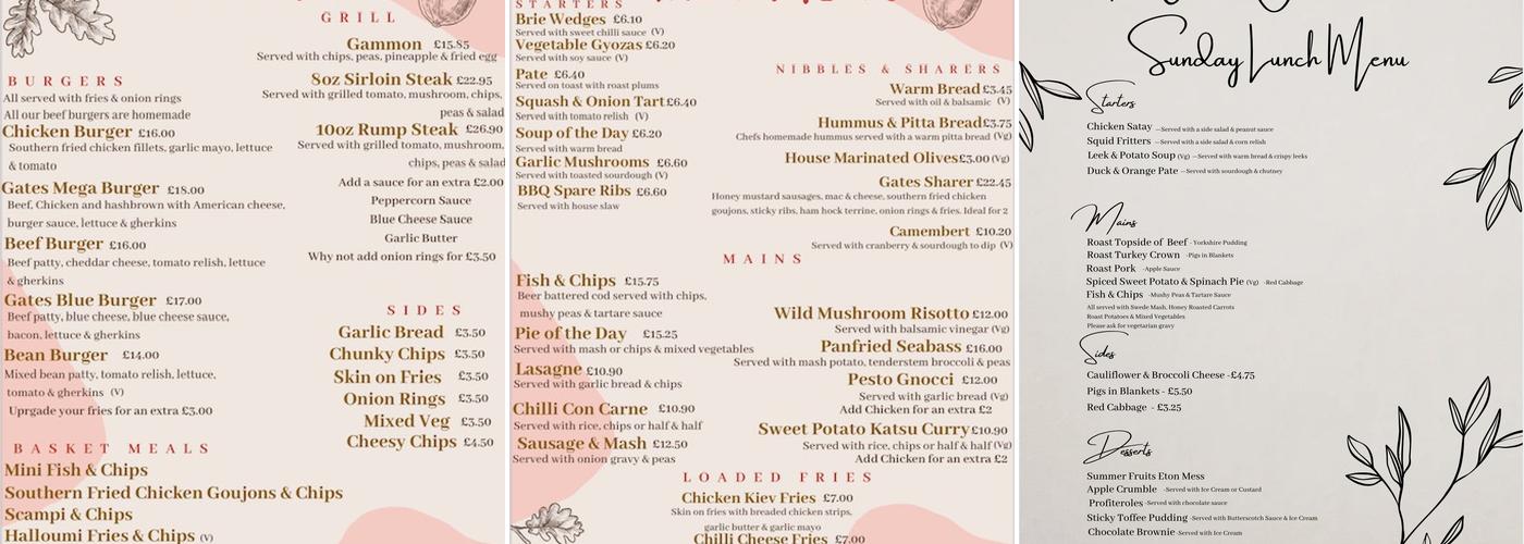 The Gates at Ford Menu