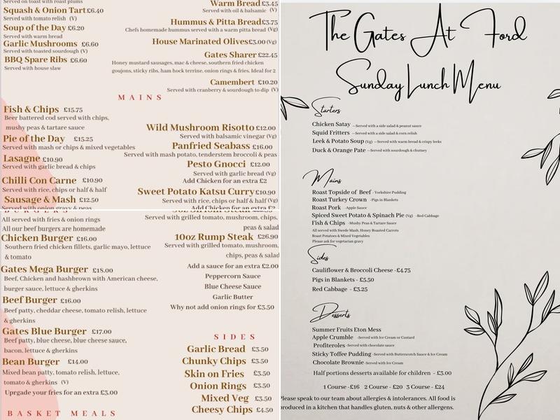 The Gates at Ford Menu