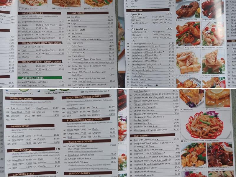 Taste of China Menu