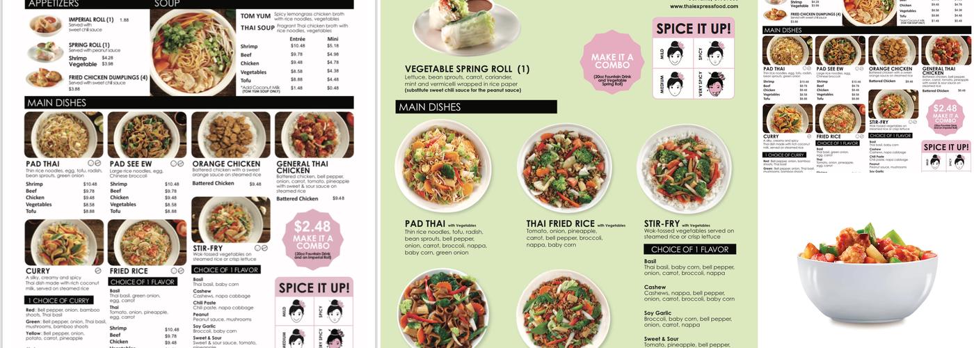 Thai Express Menu