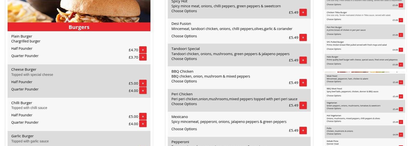 Prime Pizza and Grill Menu