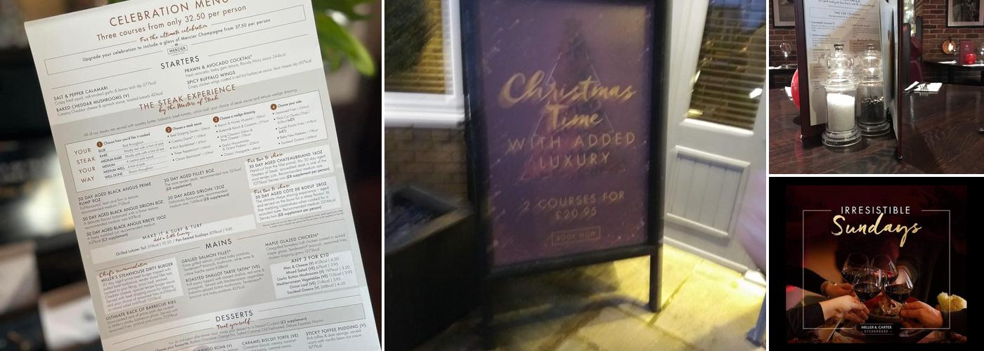 Miller & Carter Poulton-Le-Fylde Menu