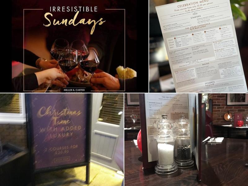 Miller & Carter Poulton-Le-Fylde Menu