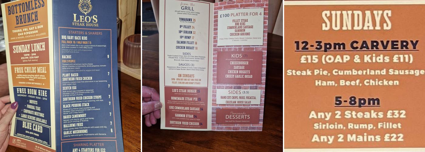 Leo's Menu
