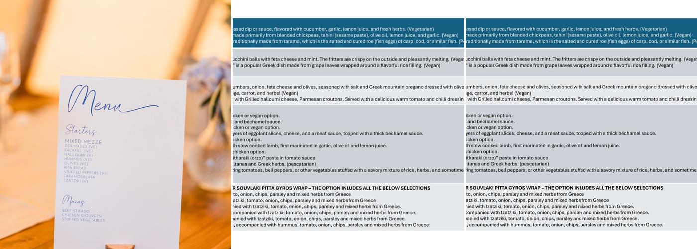 The Greek Way Menu