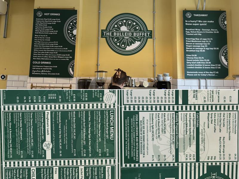 The Bulleid Buffet Menu