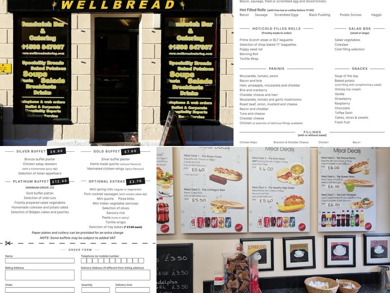 Wellbread Menu