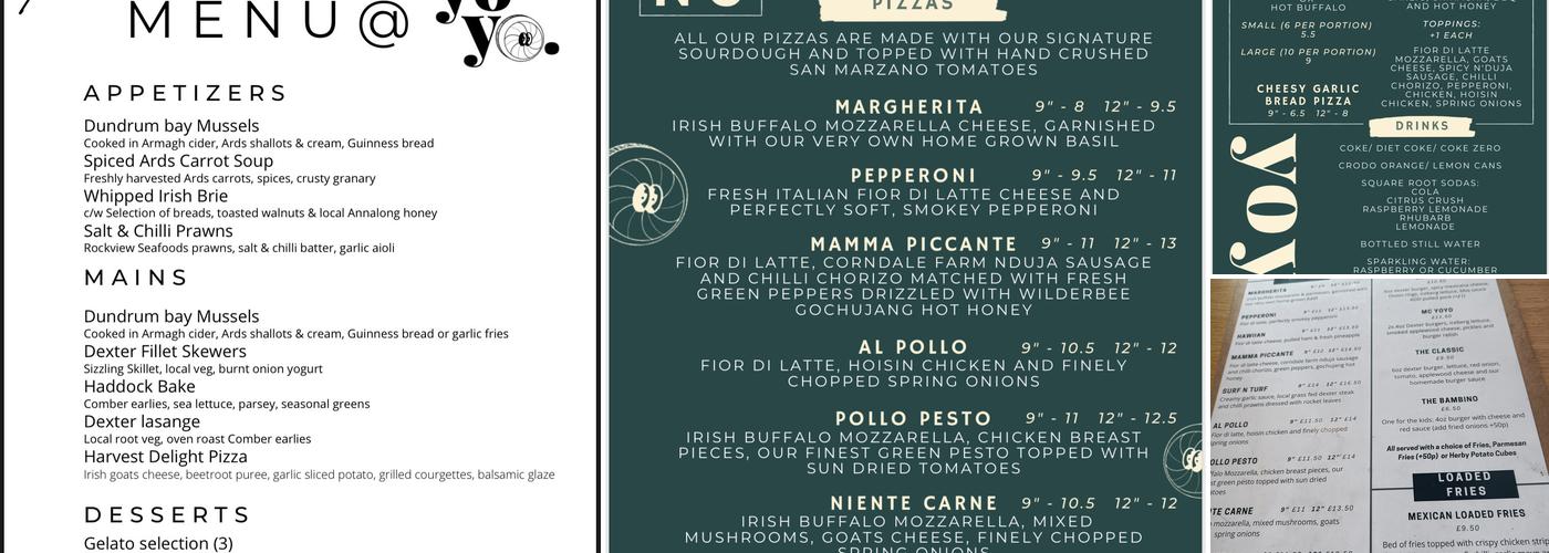 Yoyo coffee & dough Menu