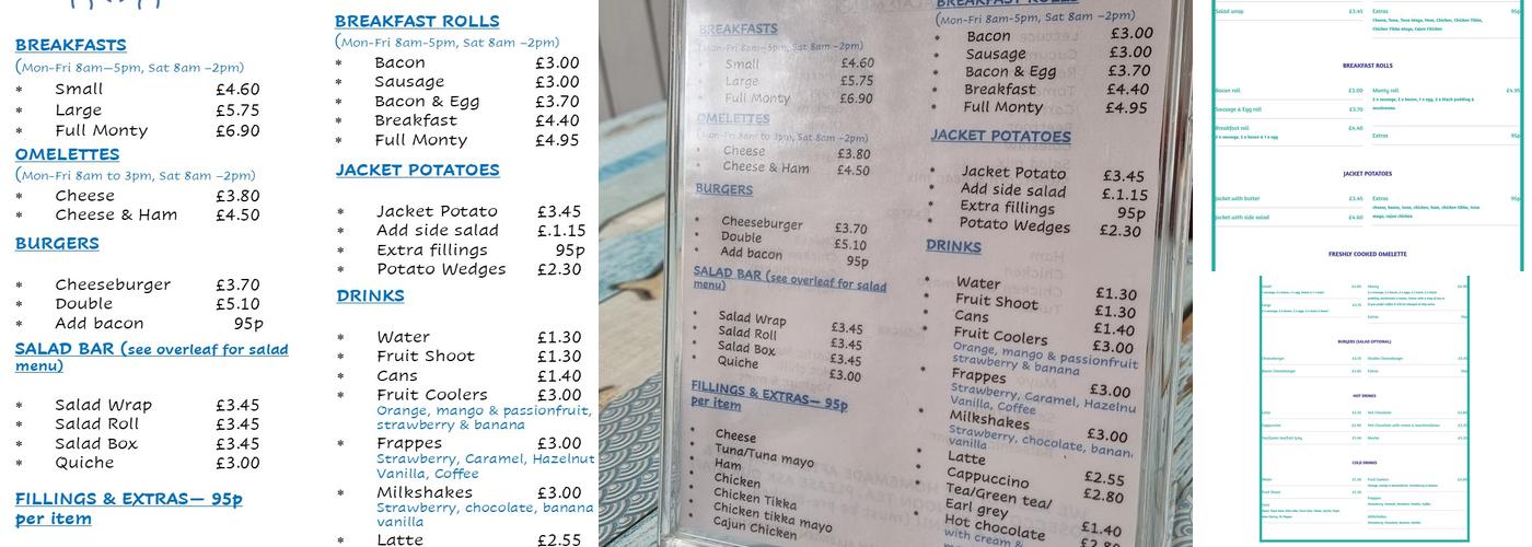 The Jellyfish Cafe Menu