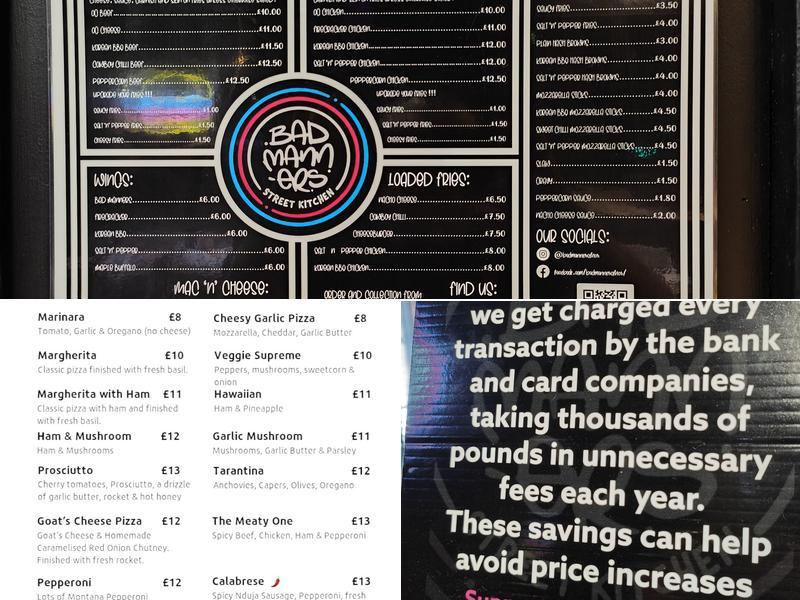 Bad Manners Street Kitchen Menu