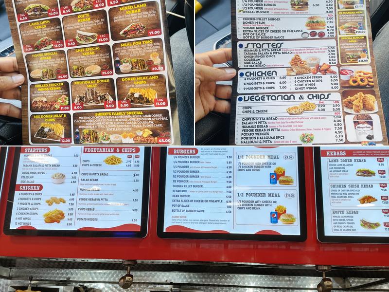 Shekos Kebab House Menu